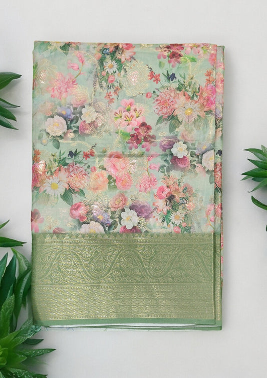 Muslin Digital Printed Sarees