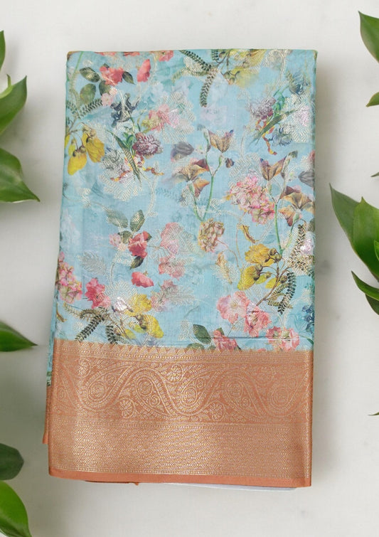 Muslin Digital Printed Sarees