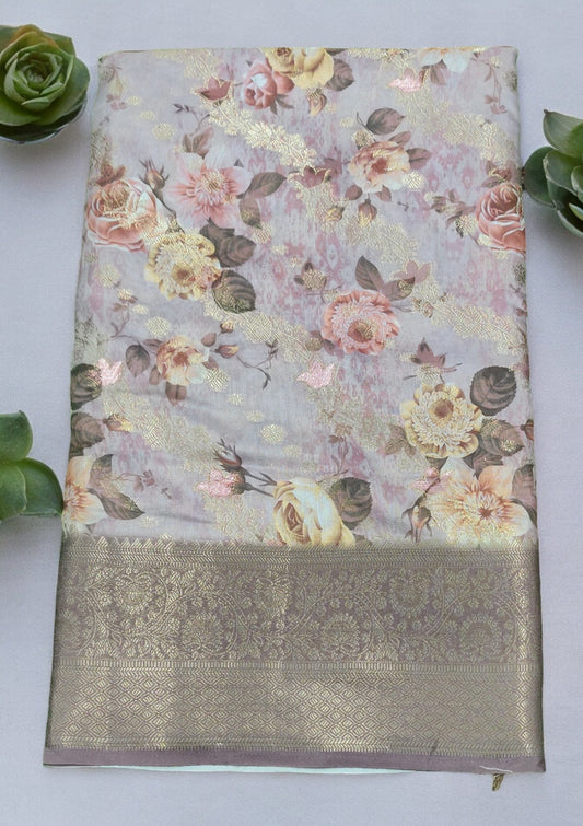 Muslin Digital Printed Sarees