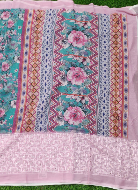 Georgette Printed Saree